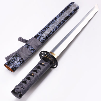 Grey Handle & Snowflake Pattern Tanto