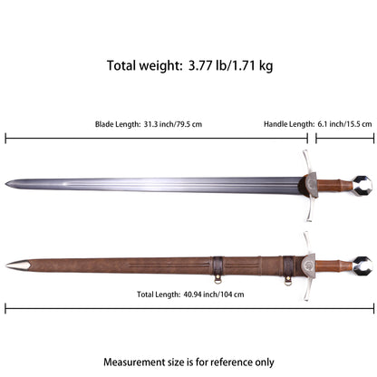 Dimensional drawing: Medieval Western Sword - Dimensional annotation