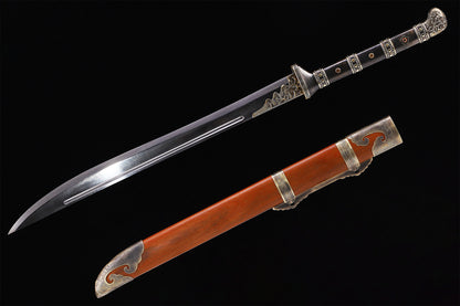 Dragon phoenix sandalwood saya Chinese collectible sword Sheath display