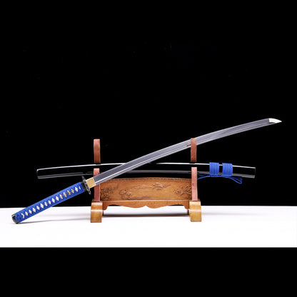 Blue Handle & Black Saya Samurai Katana