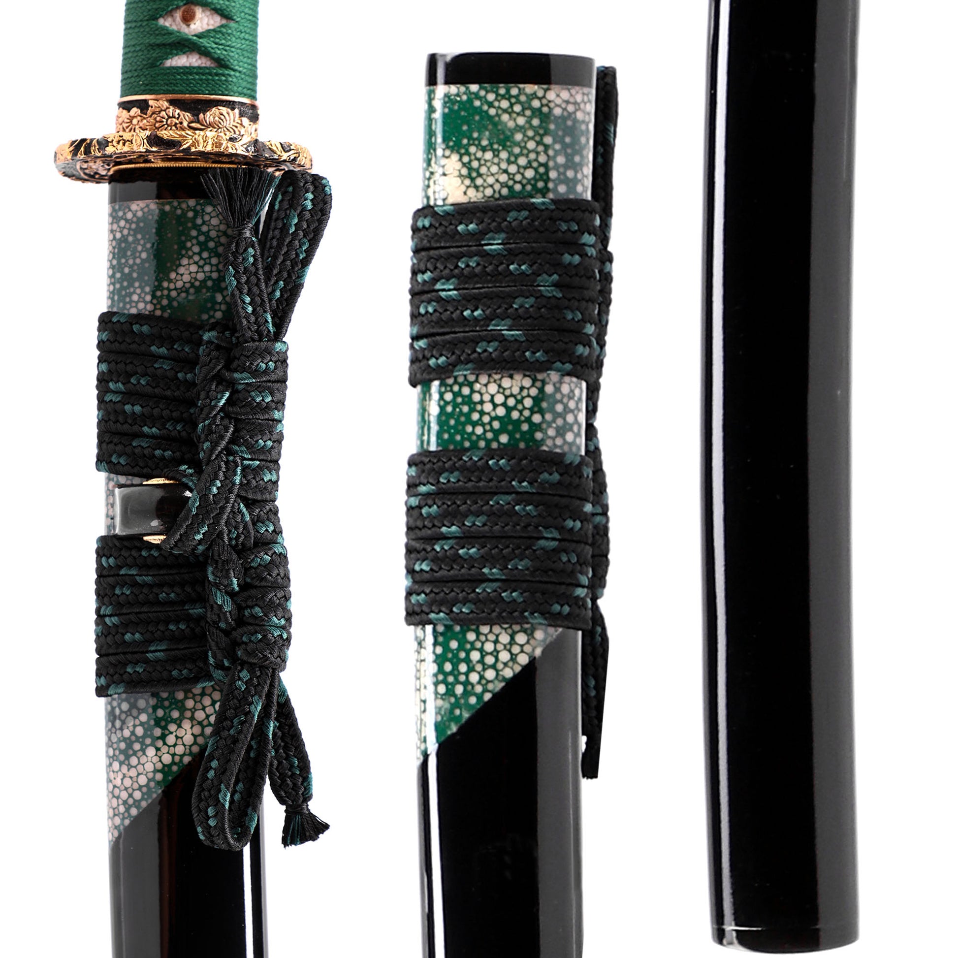 Texture steel katana clay tempered hamon Sword Sheath Display
