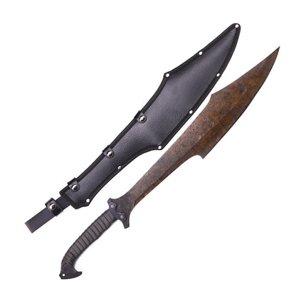 Spartan warrior sword replica with leaf-shaped blade - Oblique diagram