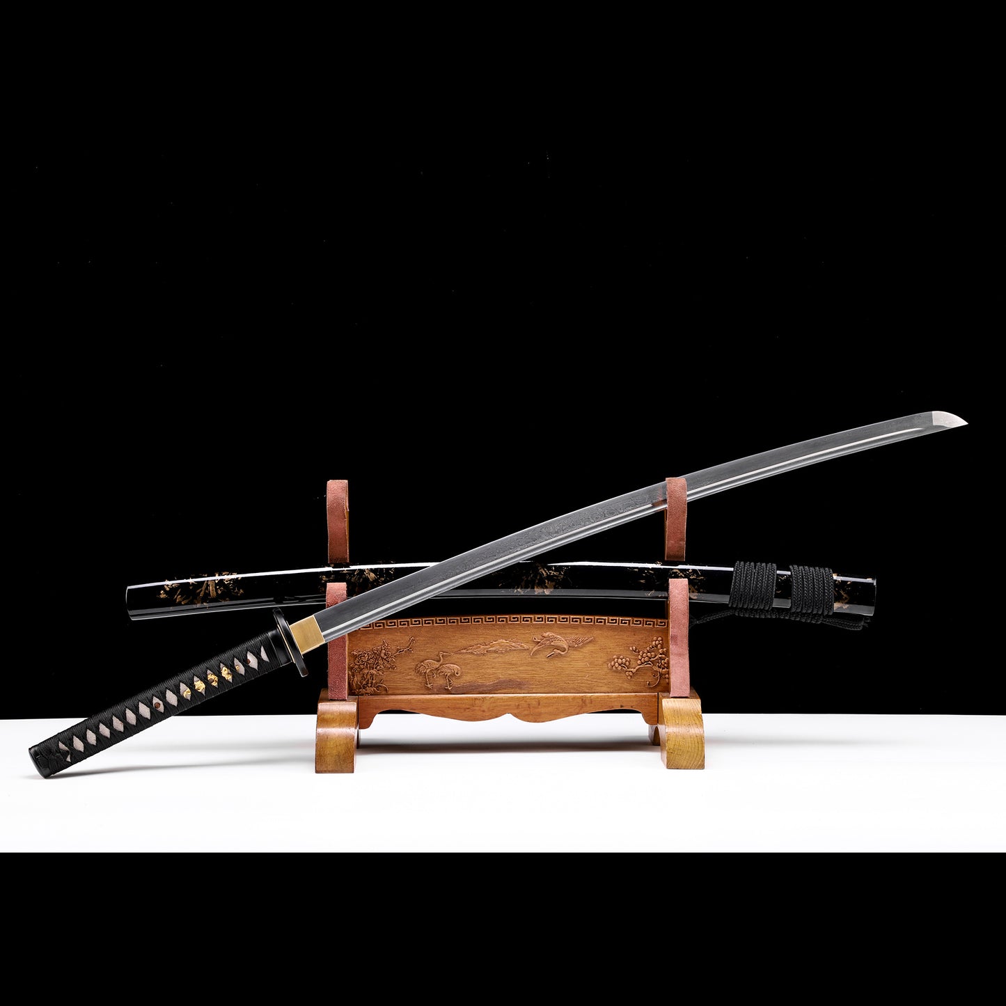 Black Saya with Gold Foil Samurai Katana