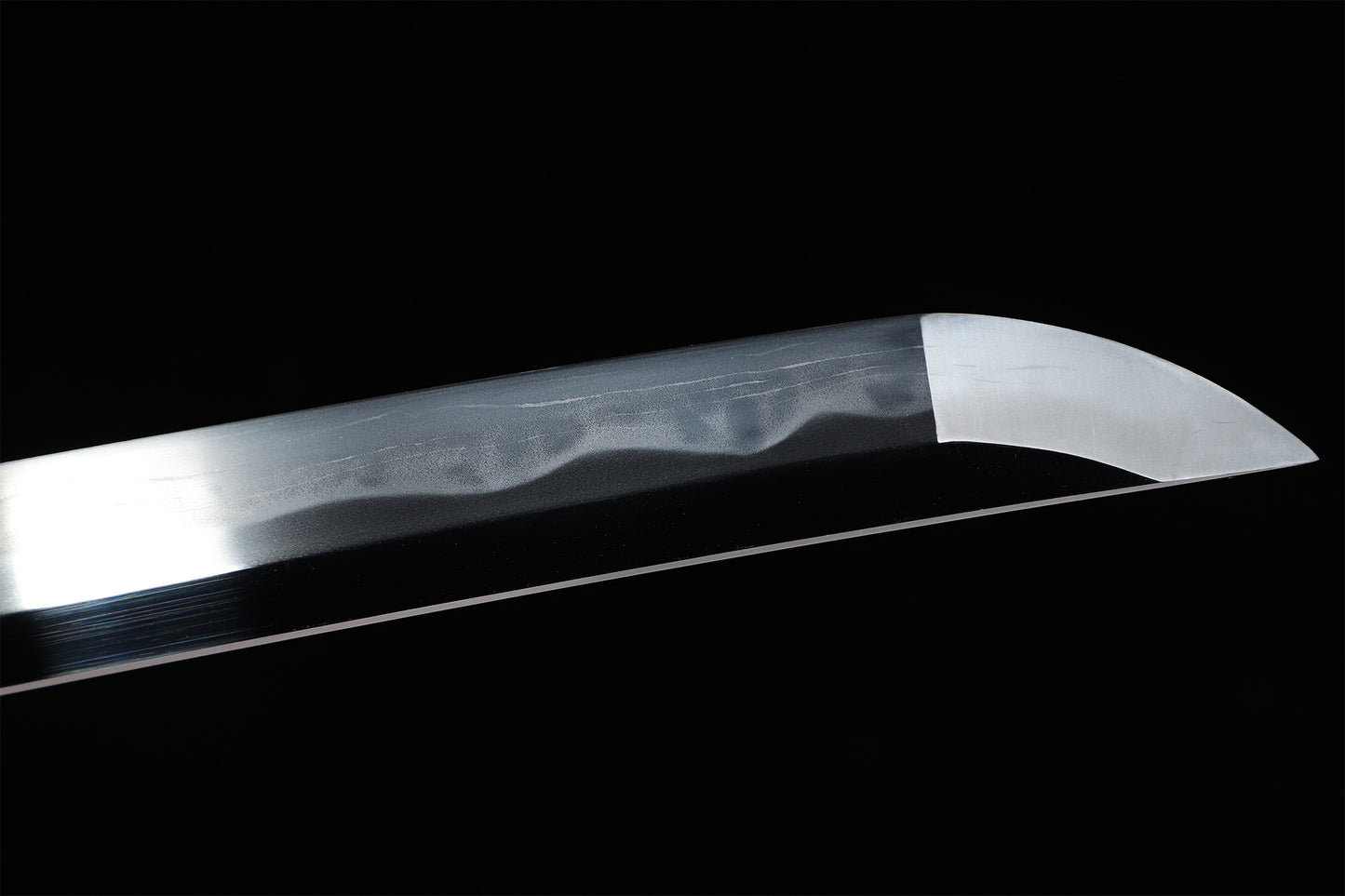 Green Ray Skin Horn Black Lacquer Saya Gold Plated Copper Full Tang  Iaido Sword