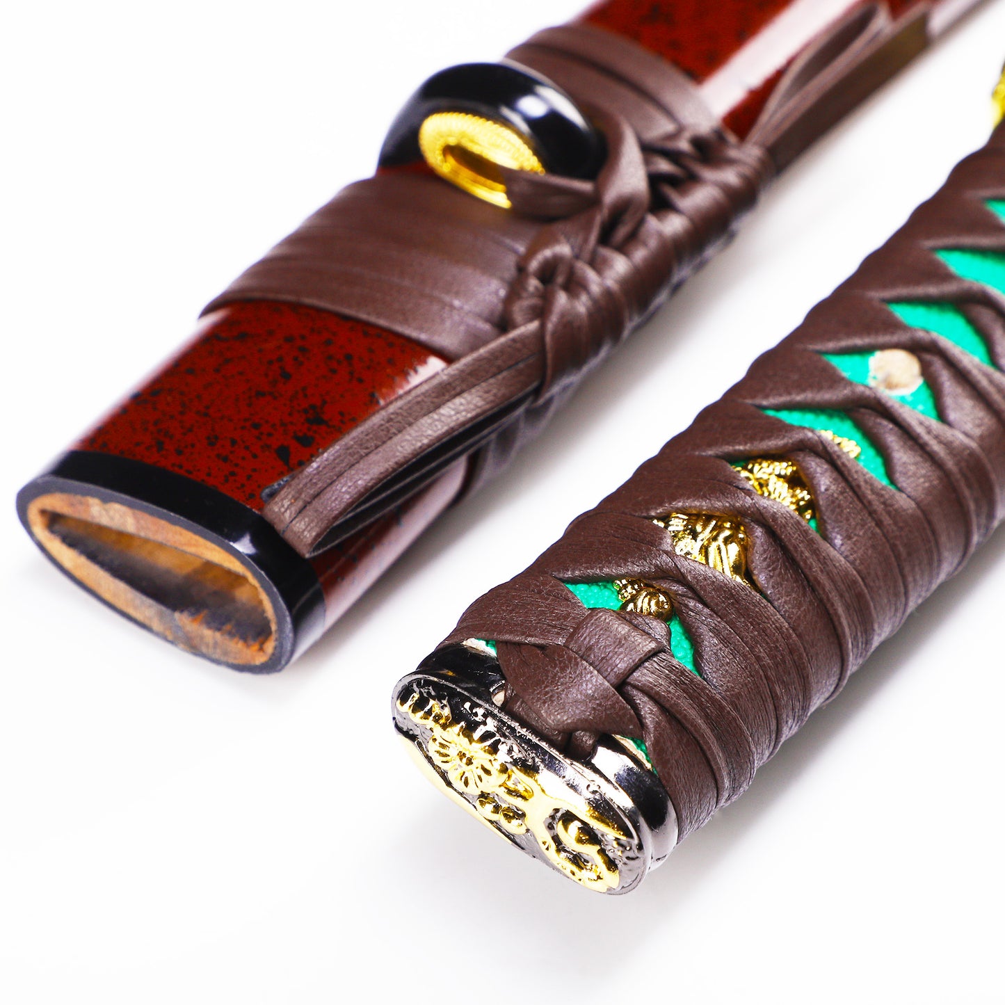 Red Saya & Green Handle Tanto