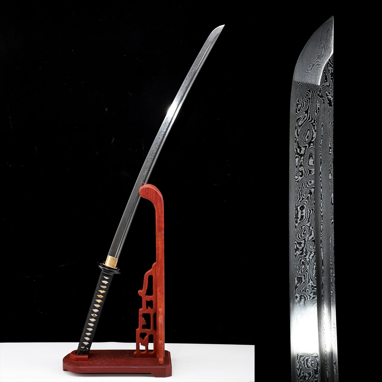 Black Saya with Gold Foil Samurai Katana