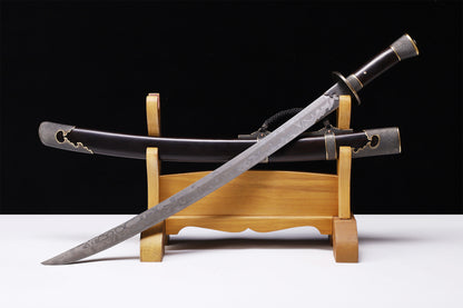 Solid Purple Sandalwood Saya Hand Cloud Carved Brass Fittings Premium Sword