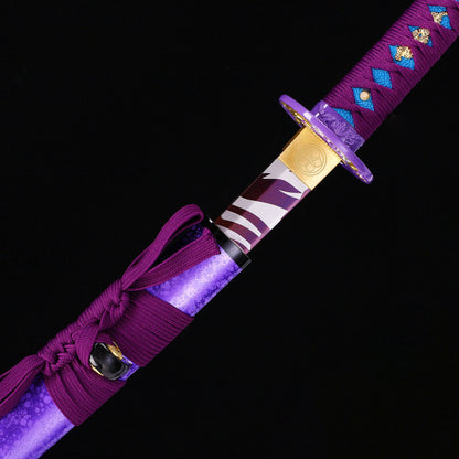Tiger's Head katana blade close-up - razor sharp edge and hamon detail