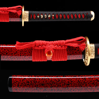 Red Saya & Gold Dragon Samurai Katan