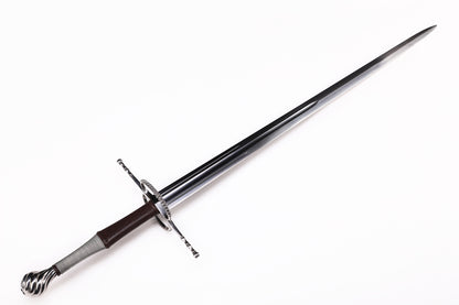 Medieval European Sword,Genuine Leather Grip Vintage Collectible Western Sword