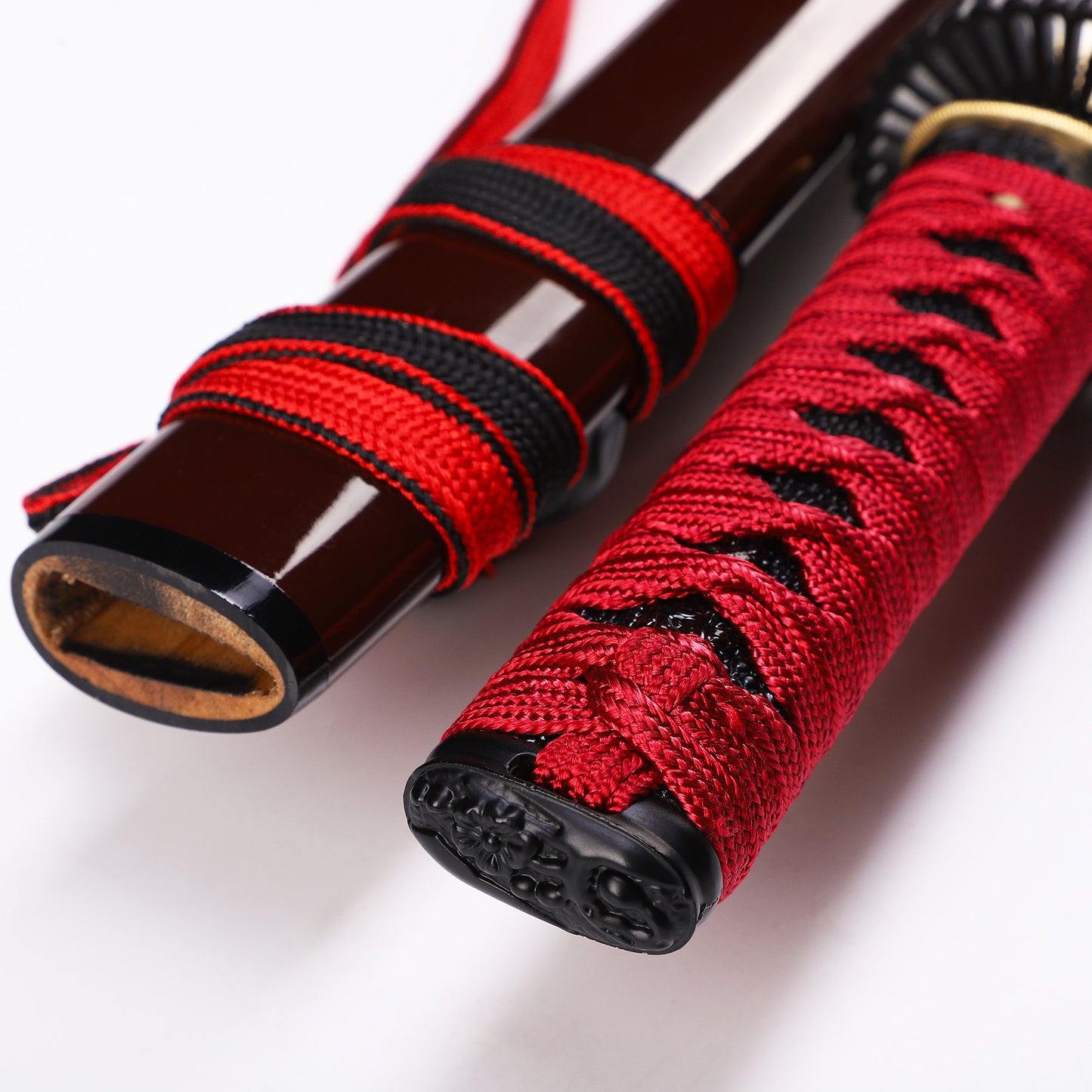 Red Handle & Brown Saya Tanto
