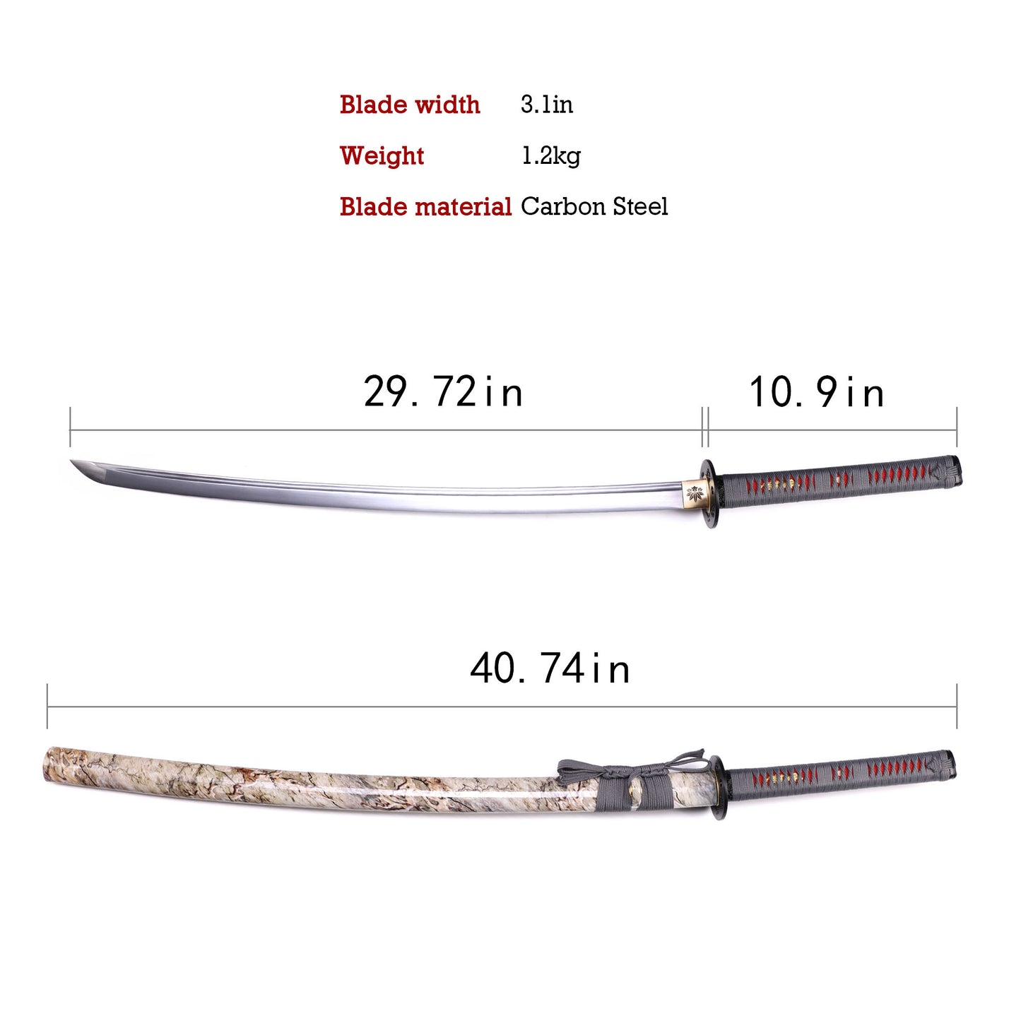 Samuria Sword Gray Tsuka