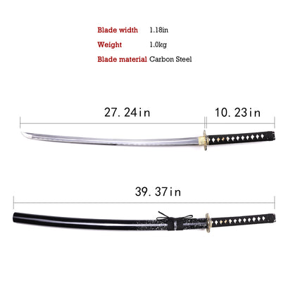 Katana Sword Black Scabbard