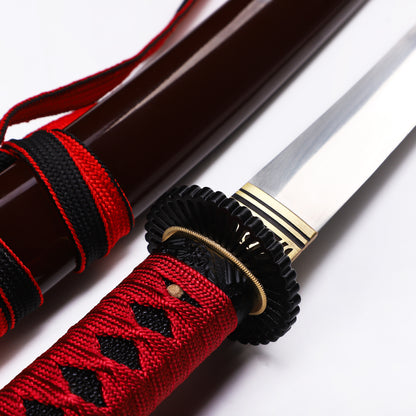 Red Handle & Brown Saya Tanto