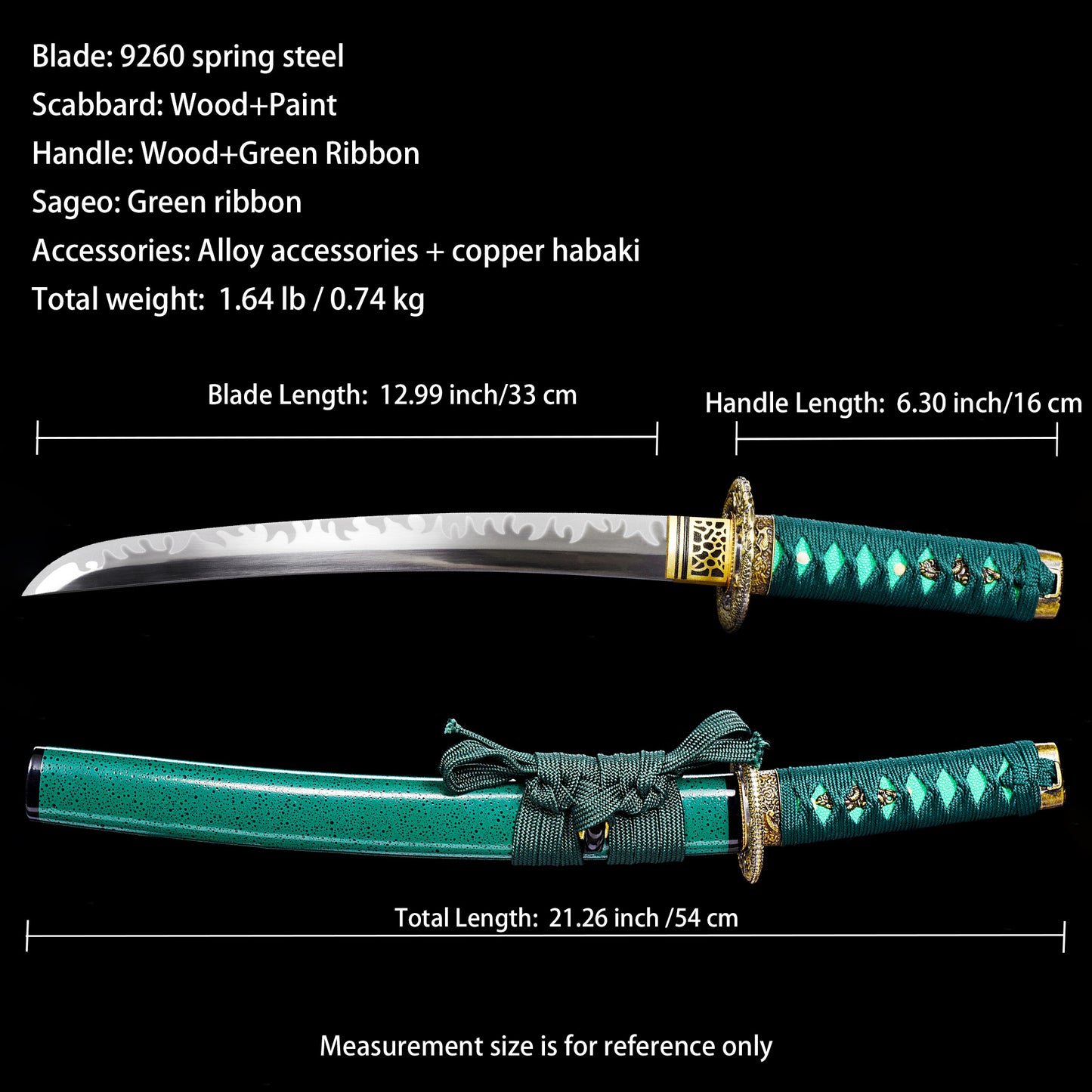 Green Saya & Handle Tanto