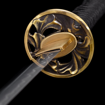 Katana sword 41 inch T10 steel clay tempered full tang - Hand protection details