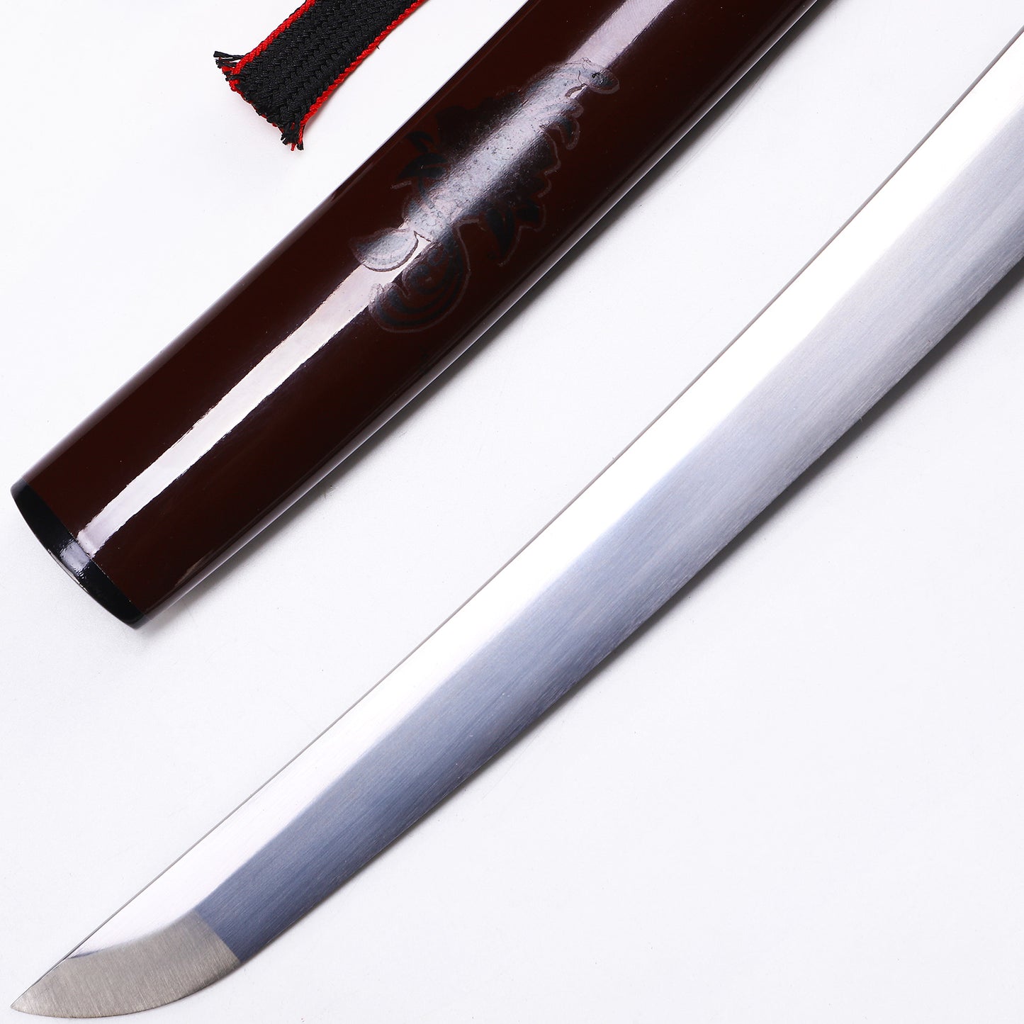 Red Handle & Brown Saya Tanto