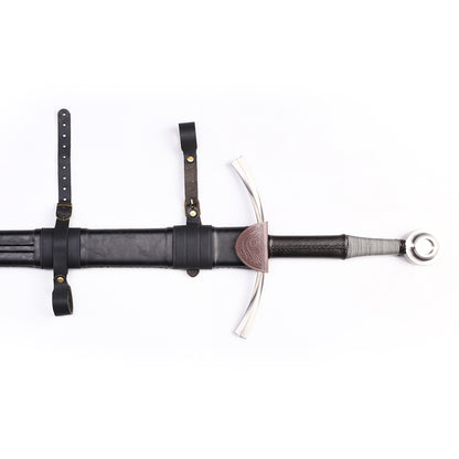 Rhinelander bastard sword crossguard and grip assembly - hilt construction detail