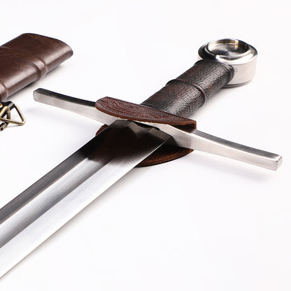 Medieval knight arming sword Hand protection details