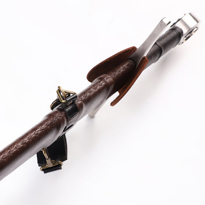 Medieval arming sword angled view 