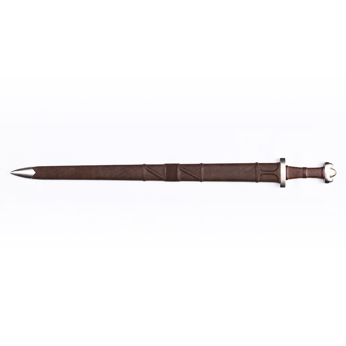 Viking sword flat lay - full length overview with scale reference