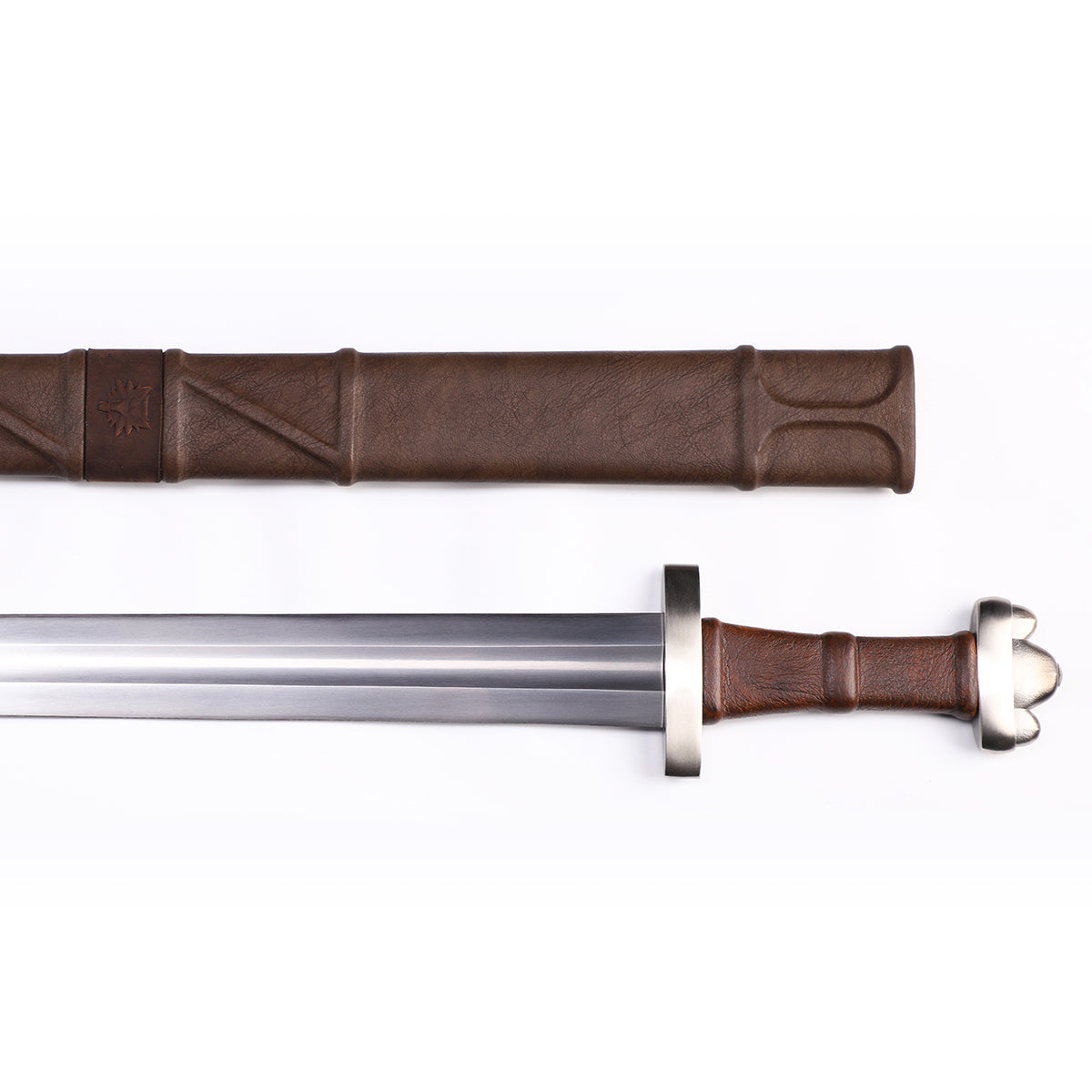 Viking sword grip and crossguard assembly - handle construction detail
