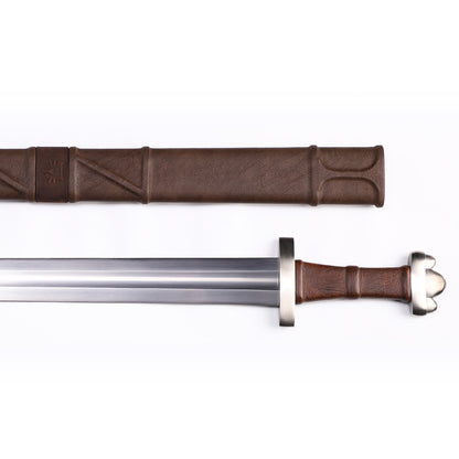 Viking sword grip and crossguard assembly - handle construction detail