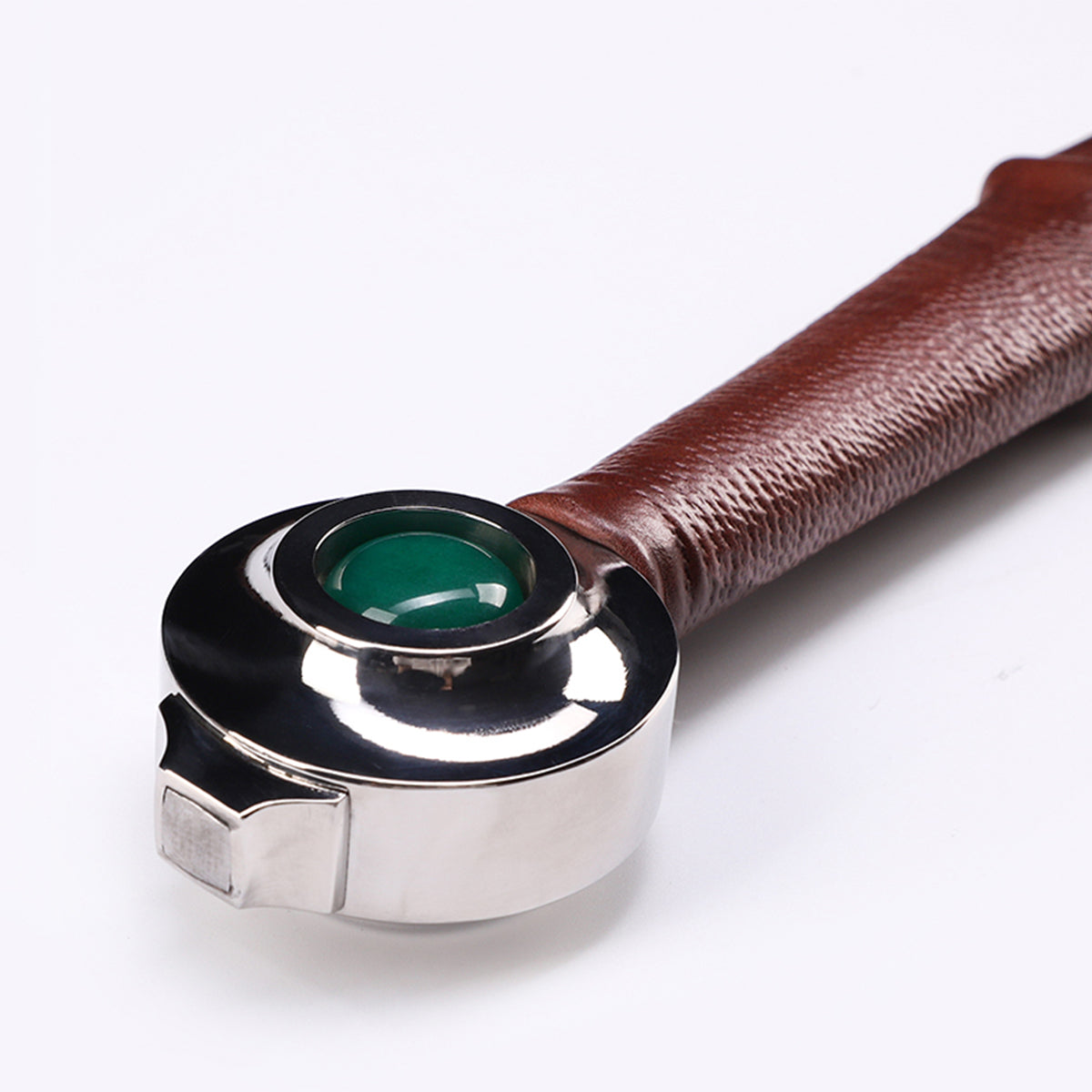 Medieval longsword pommel close-up - medieval wheel pommel construction detail