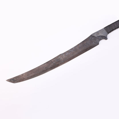 Tactical Long Sword blade close-up - razor sharp edge and fuller detail
