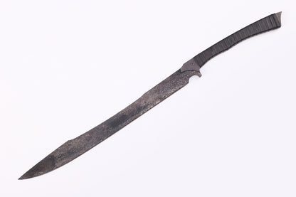 Tactical Shark Sword blade close-up - razor sharp serrated edge detail