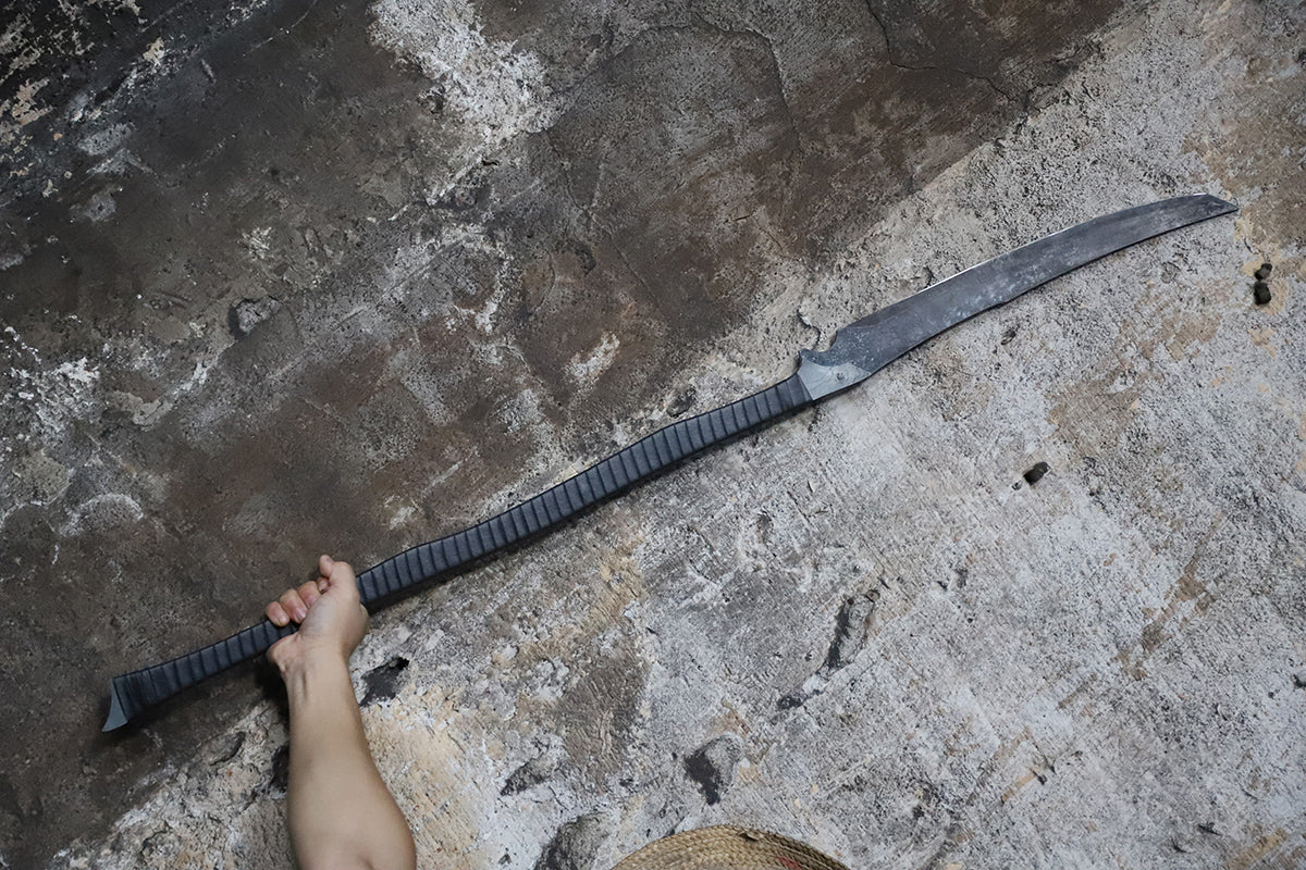 Tactical Long Sword flat lay - full sword overview with scale reference