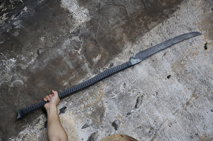 Tactical Long Sword flat lay - full sword overview with scale reference