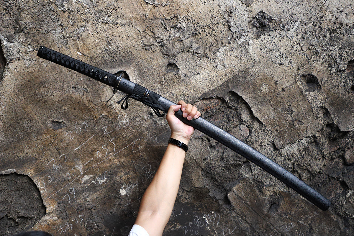 Black Musashi Katana Tactical Sword  - Handheld image