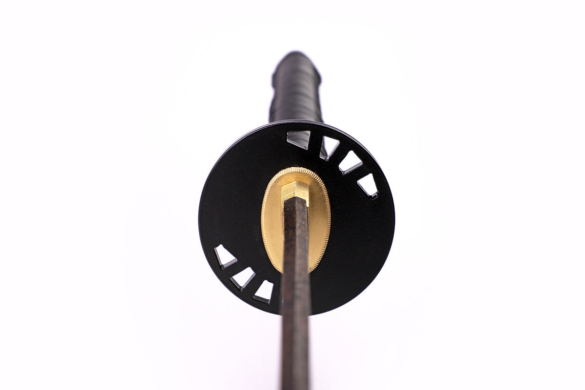 Hattori Hanzo Katana tsuba guard detail - decorative hand guard close-up