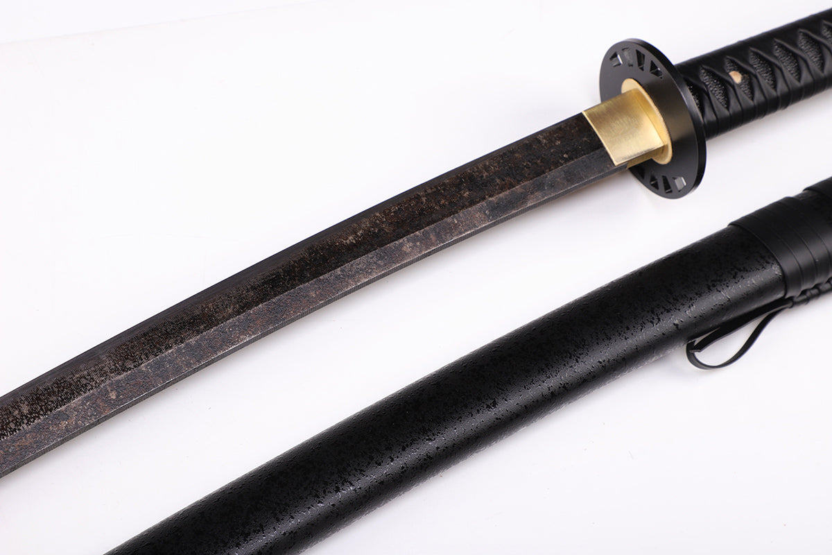Hattori Hanzo Katana spine close-up - mune and blade thickness detail