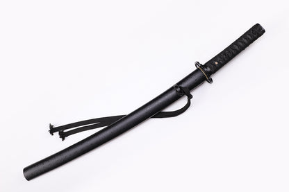 handmade Japanese katana -  Plan view with scabbard