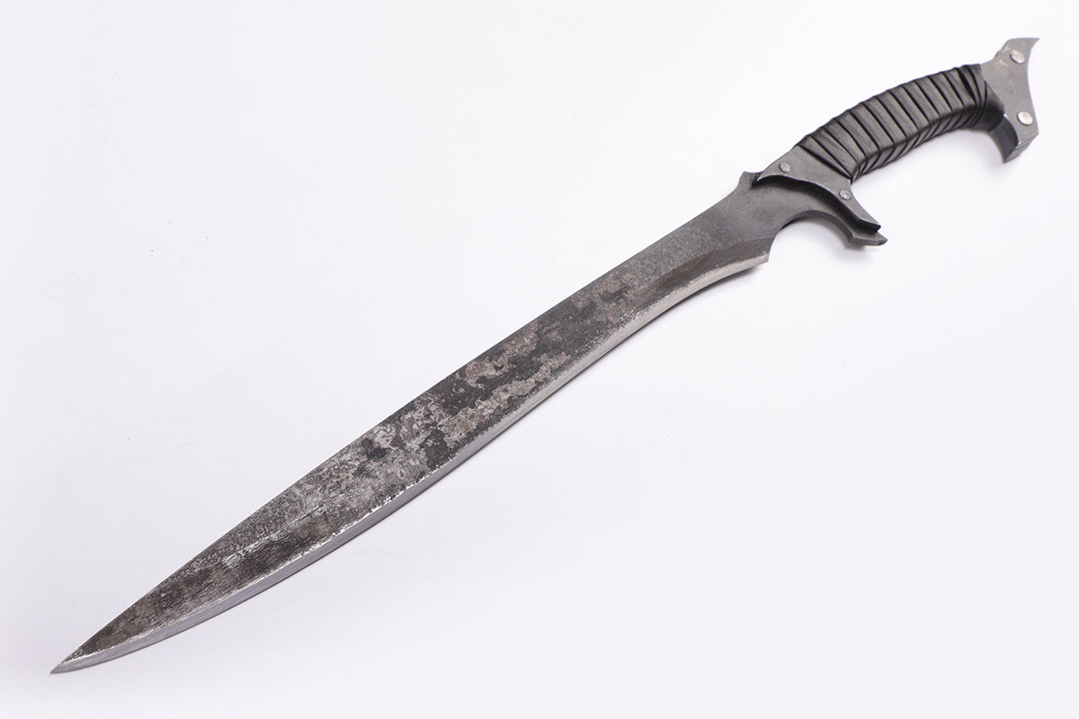 Crazy Shark sword angled view - tactical design showcase