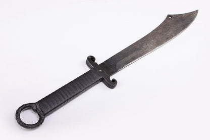 Huan Shou Dao angled view - blade and ring pommel showcase